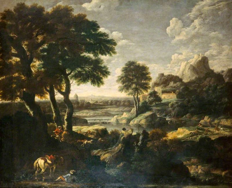 Paesaggio fluviale con una caccia - National Gallery of Scotland